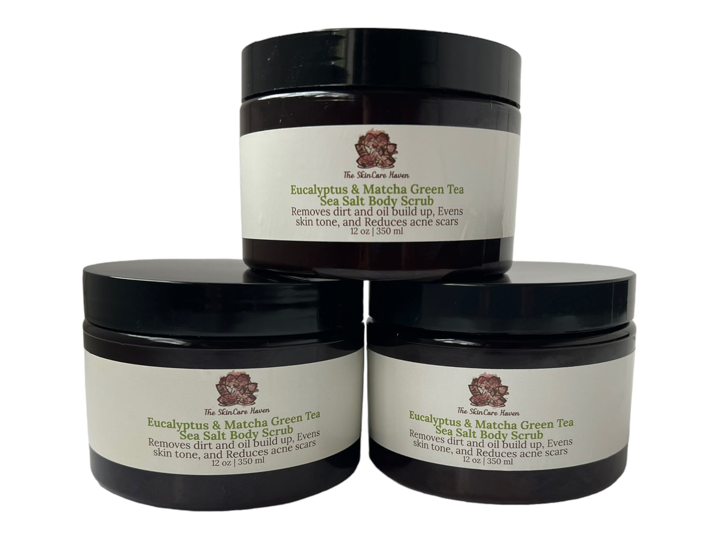 8oz/12oz Matcha Green Tea Sea Salt Scrub